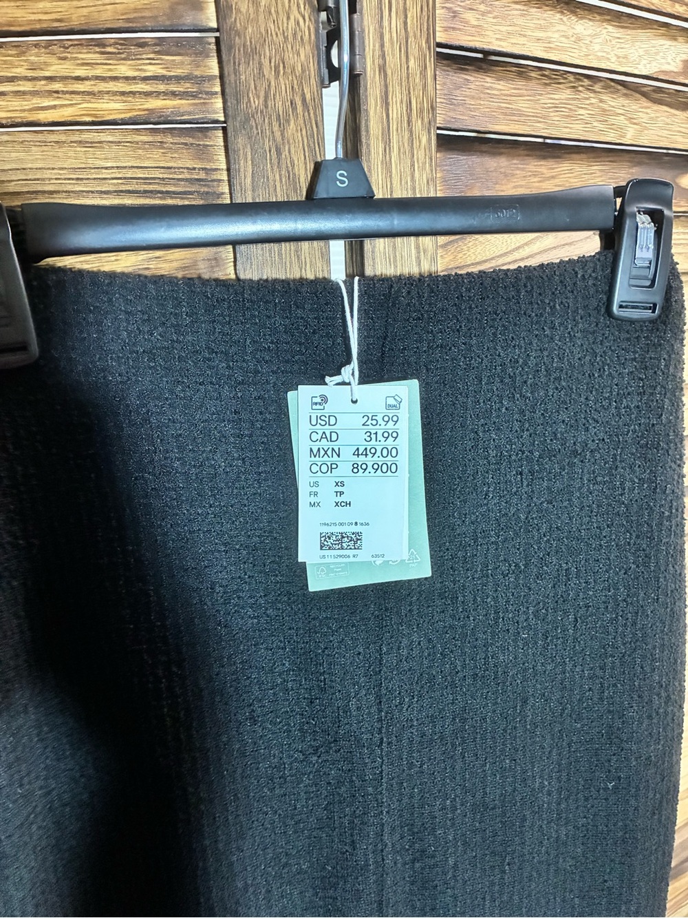 H&M Black Pencil Skirt with Gold Buttons NWT - Picture 4 of 4